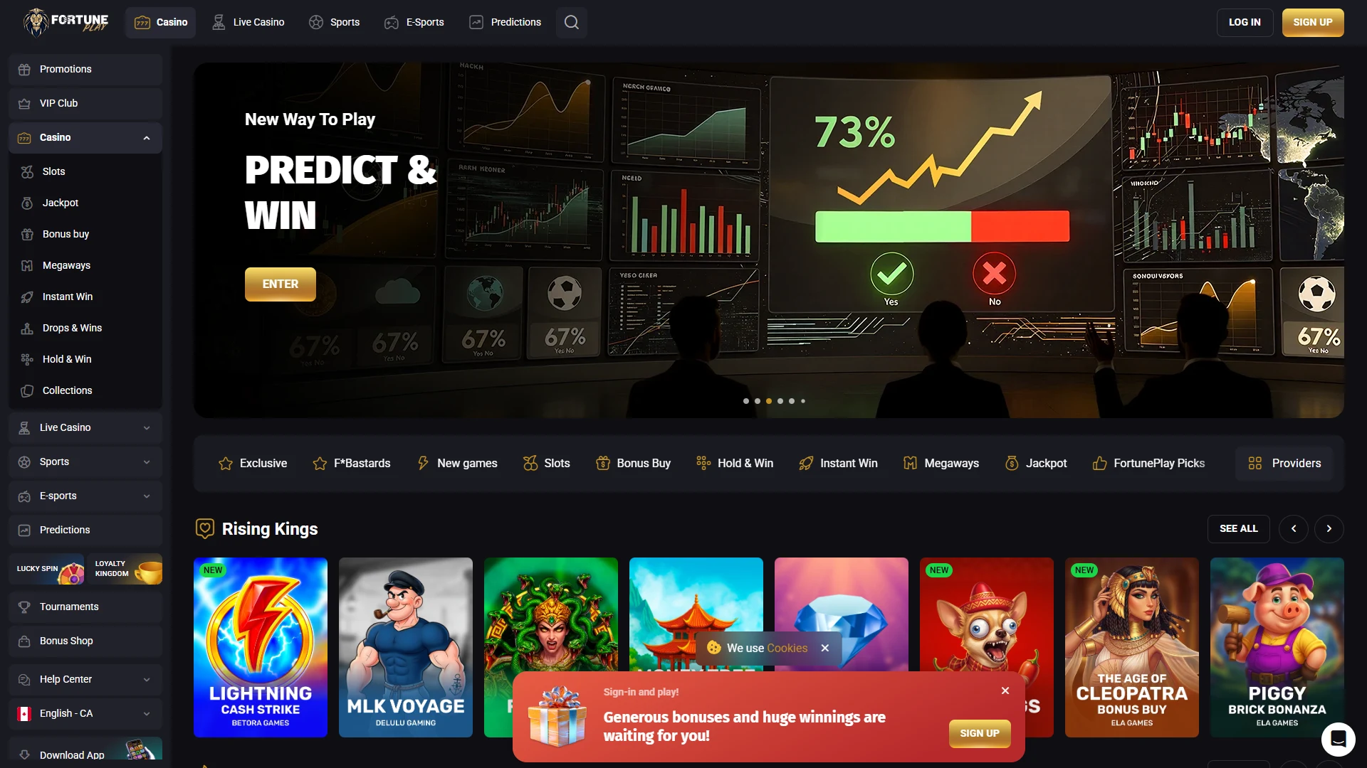 Fortune Play game lobby
